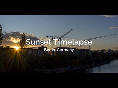 Beautiful Sunset Timelapse in Berlin - 6s - HD res - FREE STOCK FOOTAGE