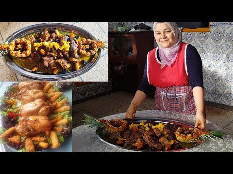 النوكاتين و الدجاج المعمر الخاص بالمناسبات # سلسلة أطباق بلادي المغرب( حلقة61)
