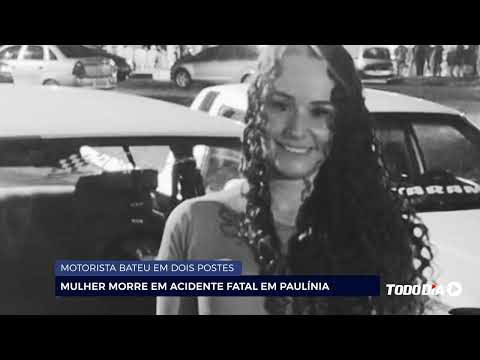 Driver crashed into two poles; woman dies in fatal accident in Paulínia.