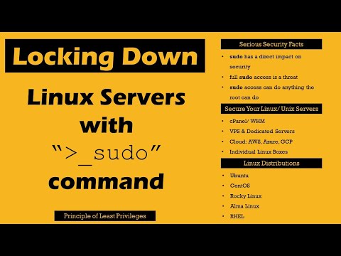 Locking Down Linux Servers with “sudo” command | the principle of least privilege