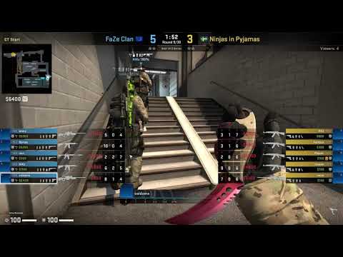 CS:GO POV Demo FaZe coldzera (22/14) vs NiP (de_train)