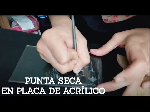 Taller Grabado Verde - Punta seca en Placa de Acrílico