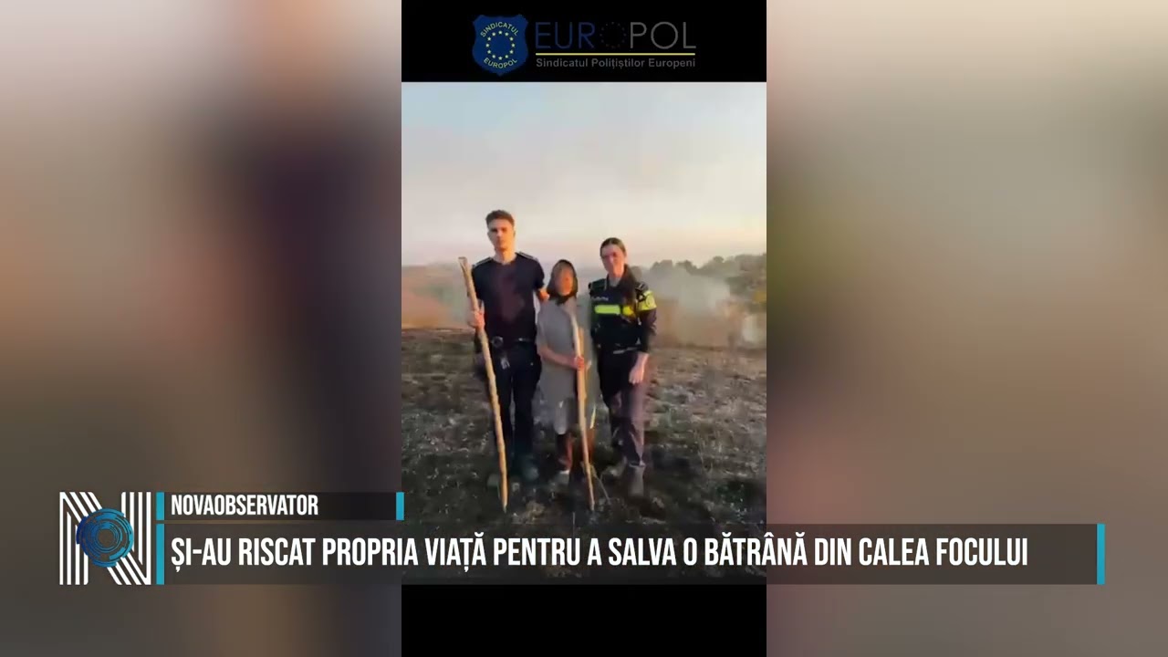 Și-au riscat propria viață pentru a salva o bătrână din calea focului