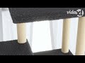 Albero Per Gatti Con Tiragraffi In Sisal Grigio Scuro 147 Cm - Foto miniatura 1