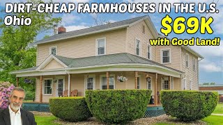 DIRT-CHEAP OHIO FARMHOUSES With Land! Hidden Real Estate Gems with Acreage you can Afford NOW!