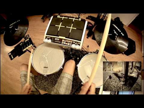 Testing DIY E-Drums and Krigg kick trigger, Ableton Samples