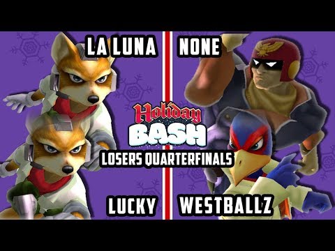 Holiday Bash SSBM - MSF | La Luna & Lucky VS ALG | n0ne & G2 Westballz - Melee Teams LQF