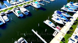 New Buffalo Marina, Michigan. Beautiful Ariel video the start of fall