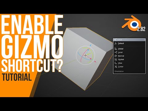 How to enable the GIZMO for Translate, Rotate, Scale - shortcuts option | Blender 2.82 | Tutorial