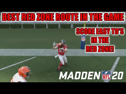 THE BEST RED ZONE ROUTE IN MADDEN 20! USE THIS ON OFFENSE TO SCORE EASY TD'S VS ANY ANY DEFENSE!TIPS