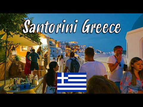 Oia Santorini, walking tour 4k