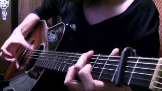 Does he use a pick? I wonder how he can do that play at（00:01:03 - 00:02:10） - 【TAB】"Snow halation" by Osamuraisan アコギで弾いてみた