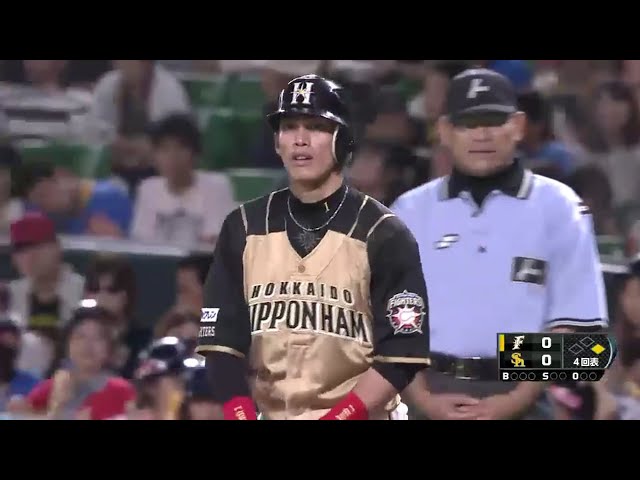 【4回表】ファイターズ・陽 ライトへの安打で出塁!! 2016/7/2 H-F