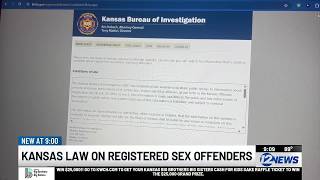 What does Kansas law say about registered sex offenders