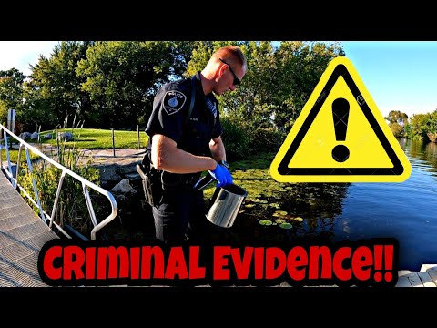 CRIMINAL EVIDENCE FOUND WHILE MAGNET FISHING!!! (cops retrieved it...)