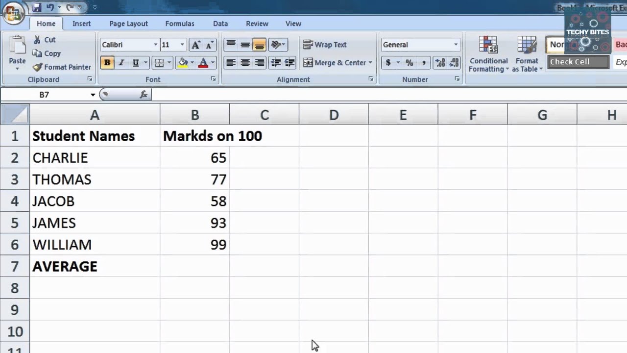 Average Function In Excel | Learn Excel Formulas | Excel Tutorials For Beginners