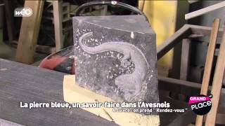 preview picture of video 'Wallers-en-Fagnes : Eddy Depretz et Guy Harbonnier sont tailleurs de pierre bleue'
