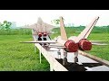 Amazing Matches Powered Cardboard Double Jet || 4K video