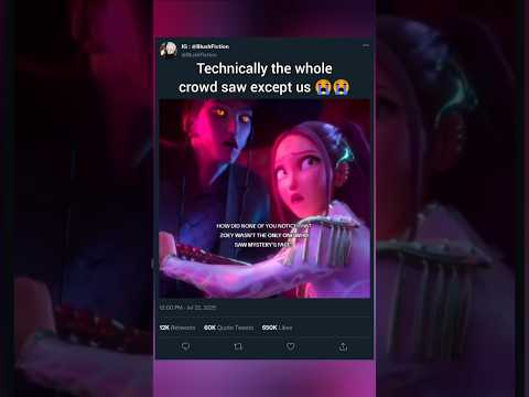 #Zoey wasn't the only one who saw #mysterysaja 's face 😭♥️ #kpopdemonhunters #sajaboys #kpdh