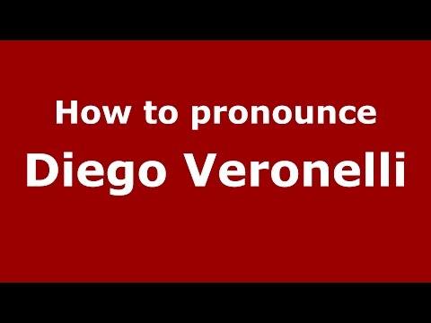 How to pronounce Diego Veronelli (Argentine Spanish/Argentina) - PronounceNames.com