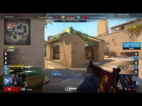 Gambit Esports vs Team Liquid - Mou Insane clutch - IEM Oakland 2017