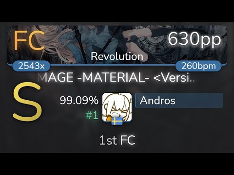 [7.71⭐] Andros | Tatsh - IMAGE -MATERIAL- Version 0 [Revolution] 99.09% {#1 630pp 1st FC} - osu!