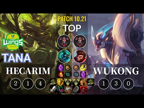 JAG TaNa Hecarim vs Wukong Top - KR Patch 10.21