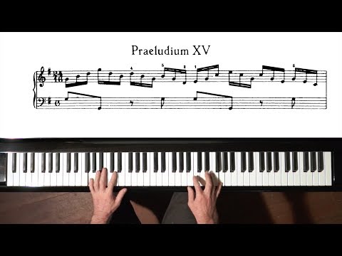 Bach Prelude and Fugue No.15 (take 2) Well Tempered Clavier, Book 1 with Harmonic Pedal