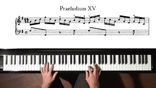 Bach Prelude and Fugue No.15 (take 2) Well Tempered Clavier, Book 1 with Harmonic Pedal