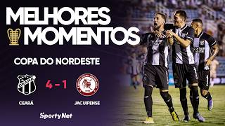 VOZÃO DEU SHOW - Ceará 4x1 Jacuipense - Melhores Momentos - Copa do Nordeste