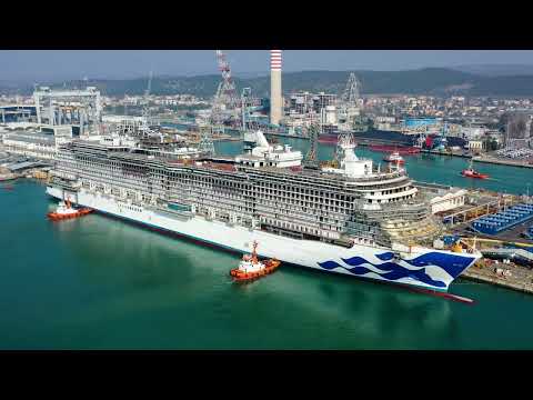 Sky Princess under Construction at Fincantieri Shipyard Monfalcone / Italy | February 2019 | 4K