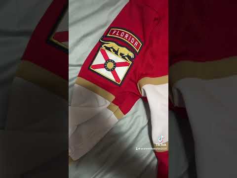 My new Florida panthers jersey I got with my brother in law buying it for me