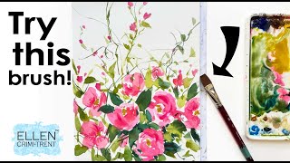 Try this brush to create Loose watercolor roses!
