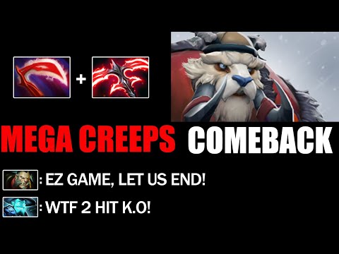 Stygian Desolator Tusk Defend Mega Creeps - Epic Comeback Gameplay 7.25c Dota 2