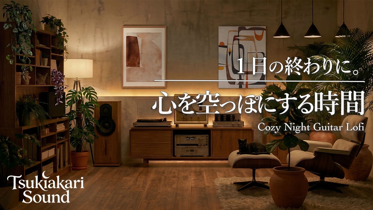 【夜の癒しBGM】ヴィンテージオーディオが奏でるアコースティックギター【途中広告なし】｜Guitar｜calming｜読書用BGM｜healing | relaxation | 1時間BGM