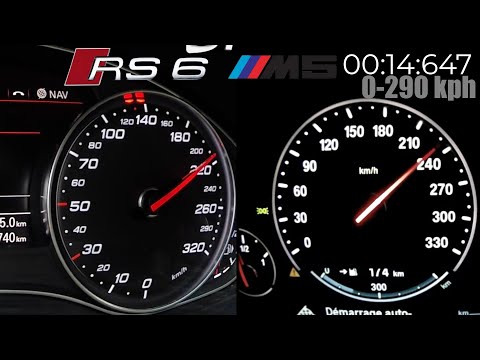 Audi RS6 Avant vs. BMW M5 | C7 vs. F10 | 0-290 kph Acceleration Battle