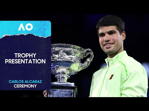 Men's Singles Trophy Ceremony | Carlos Alcaraz v Novak Djokovic | Australian Open 2026