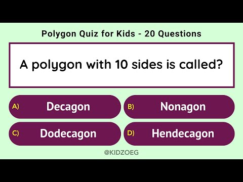 Polygon Quiz for Kids | 20 Questions | Fun Geometry Test to Learn & Practice Polygons | School Test