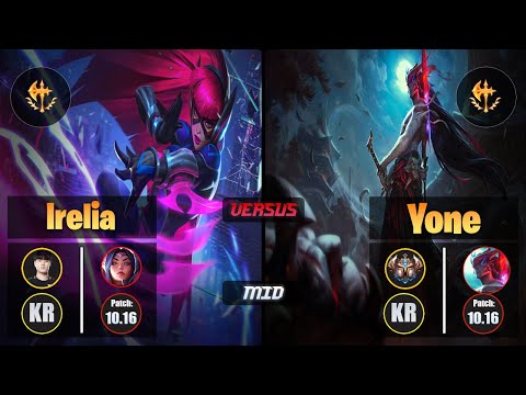 Tempt IRELIA (Mid) [Conqueror] VS YONE - Challenger KR Patch 10.16