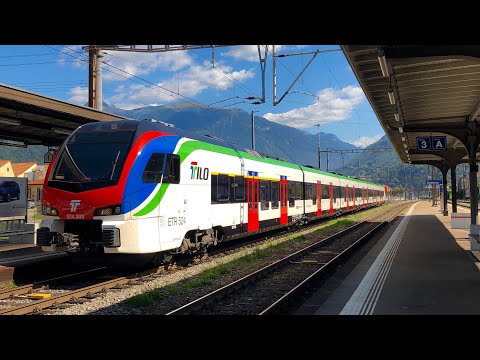 ALCUNI TRENI DELLA LUCERNA-CHIASSO IN TRANSITO E ARRIVO A GIUBIASCO