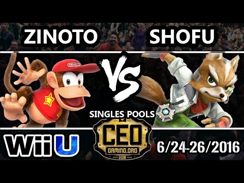 CEO 2016 Smash 4 - Zinoto (Diddy Kong) Vs. Shofu (Fox) SSB4 Tournament - Smash Wii U