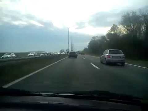 Zagreb:Drive on highway in the morning