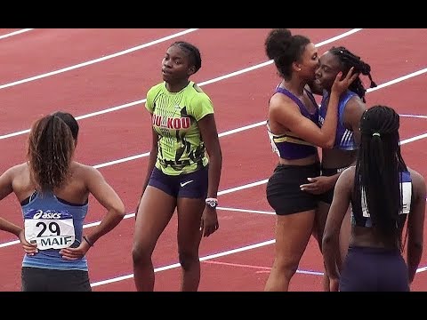 GEMINA Joseph au 100m aussi  - LA FINALE - France Cadets/Juniors  Bondoufle 20 Juillet 2018