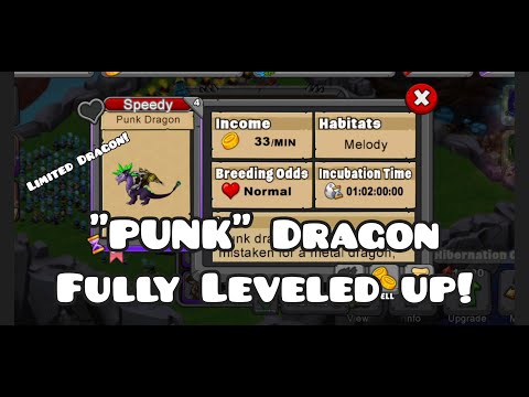 Punk Dragon Dragonvale leveled up to Max level!
