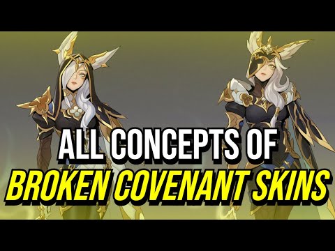 All Concepts of Broken Covenant Skins | MF | Riven | Xayah | Rakan | Cho'gath | League of Legends