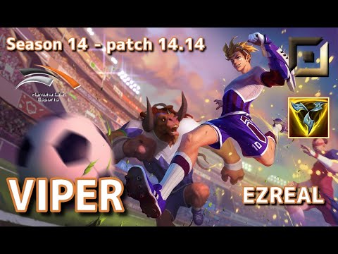 【KRサーバー/C1】HLE Viper エズリアル(Ezreal) VS カイサ(Kai’sa) BOT - Patch14.14 KR Ranked【LoL】