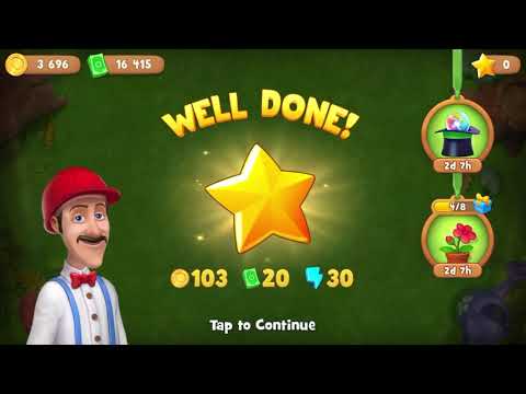 Gardenscapes Level 2433 With No Boosters - Hard Level - Swamp Adventure
