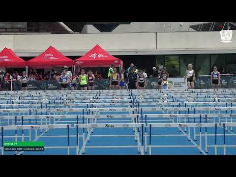 Girls U14 80m Hurdles Heat 3: 2022-23 State Combined Events Championships - Sunday