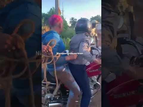 Momento en el que atrapan a un delincuente en Pedro Betancourt, Matanzas