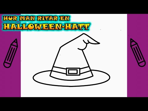 Hur man ritar EN HALLOWEEN HATT Rita Det Själv | Lär dig att rita enkelt